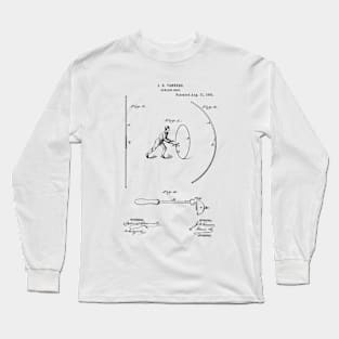 Bowling Hoop Vintage Patent Hand Drawing Long Sleeve T-Shirt